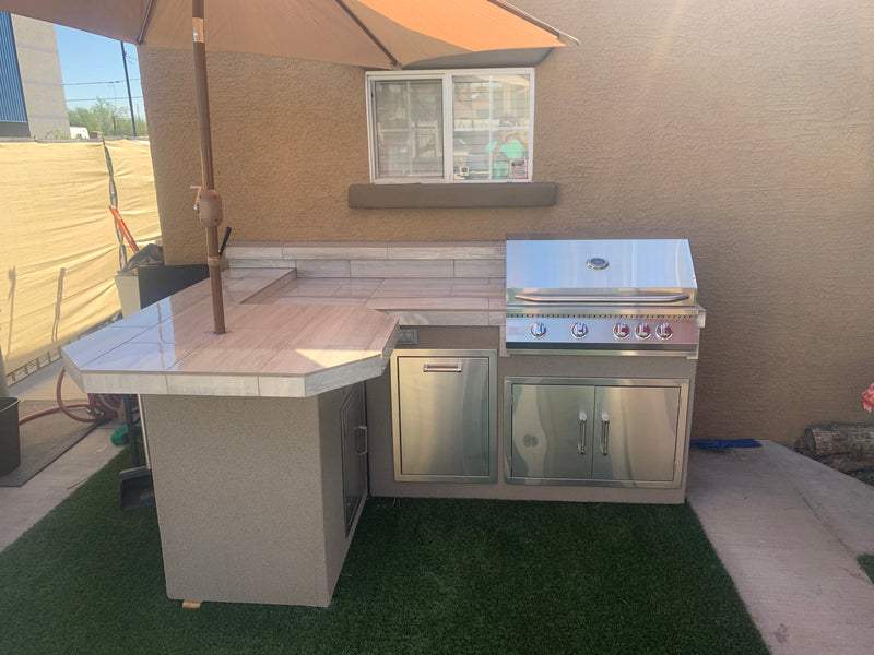 KoKoMo Outdoor Kitchen Islands lshapecustom4449