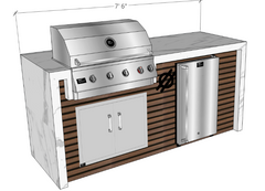 KoKoMo Outdoor Kitchen Islands lagunabbqisland4813