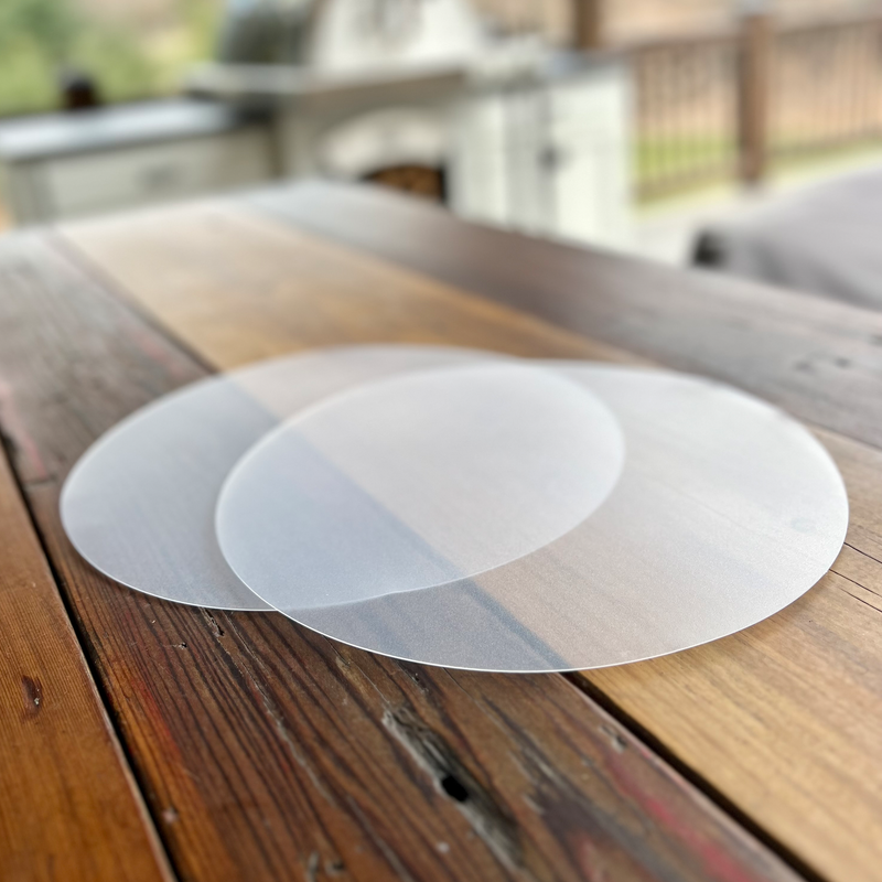 Outdoor Pizza Ovens & Accessories HPC Forno de Pizza Non-Stick Dough Rolling Sheets, 12" Diameter, Set of 2