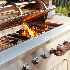 Freestanding Gas Grills American Made Grills Encore 54" Freestanding Hybrid Grill, 160,000 BTU, Natural Gas or Propane, ENCFS54