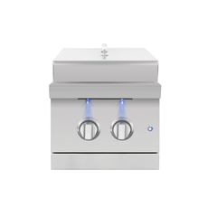 Outdoor Kitchen Appliance Modules American Made Grills Encore Built-In Double Side Burner, LED Lighting, Lid, ENCSB2