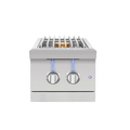 Outdoor Kitchen Appliance Modules American Made Grills Encore Built-In Double Side Burner, LED Lighting, Lid, ENCSB2