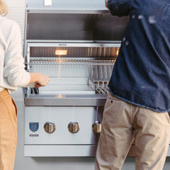 Built-In Gas Grills American Made Grills Encore 36" Built-In Hybrid Grill, 100,000 BTU, Natural Gas or Propane, ENC36