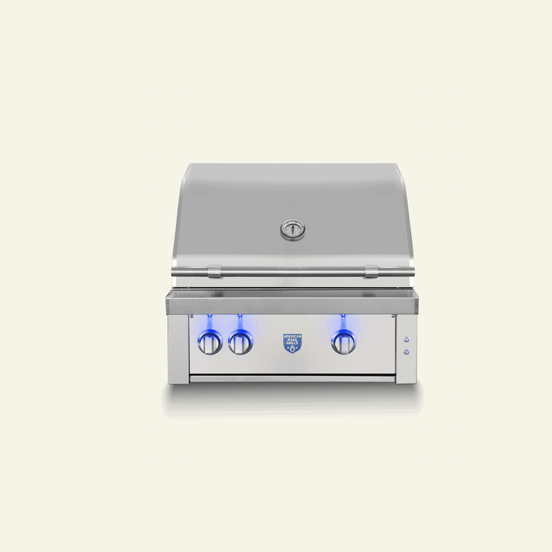 Built-In Gas Grills American Made Grills Estate Freedom 30" Built-In Gas Grill, 64,000 BTU, Natural Gas or Propane, EST30-FR