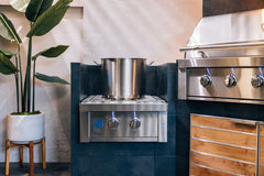 Outdoor Kitchen Appliance Modules American Made Grills Estate Built-In Power Burner, 60,000 BTU, Dual Ring, LED Lighting, ESTPB2