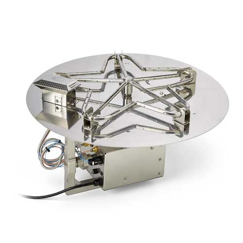 Fire Pits & Fire Tables HPC Fire Round Flat Fire Pit Insert, 8" to 54", Electronic, Push Button or Match Lit