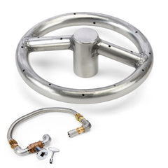 HPC Fire Round Fire Ring Burner Kit, 6" to 48", 304 Stainless Steel