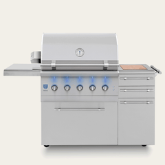 Freestanding Gas Grills American Made Grills Encore 36" Freestanding Hybrid Grill, 100,000 BTU, Natural Gas or Propane, ENCFS36