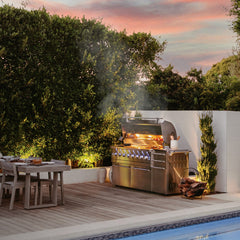 Freestanding Gas Grills American Made Grills Encore 54" Freestanding Hybrid Grill, 160,000 BTU, Natural Gas or Propane, ENCFS54