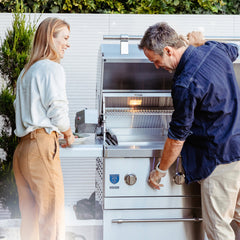 Freestanding Gas Grills American Made Grills Encore 36" Freestanding Hybrid Grill, 100,000 BTU, Natural Gas or Propane, ENCFS36