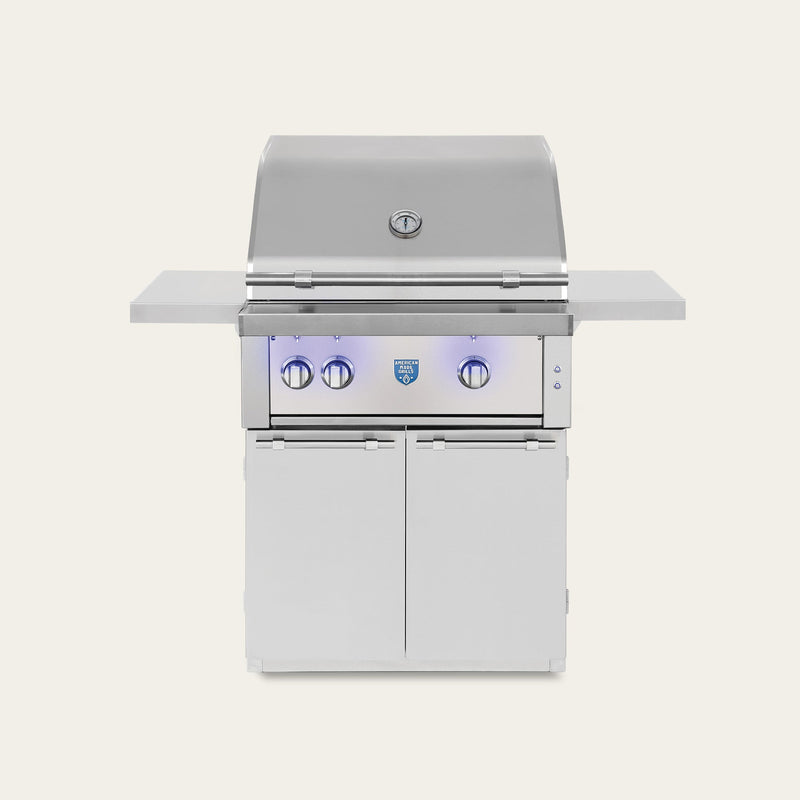 Freestanding Gas Grills American Made Grills Estate Freedom 30" Freestanding Gas Grill, 64,000 BTU, Natural Gas or Propane, ESTFS30-FR