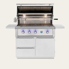 Freestanding Gas Grills American Made Grills Estate Freedom 42" Freestanding Gas Grill, 90,000 BTU, Natural Gas or Propane, ESTFS42-FR