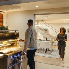 Freestanding Gas Grills American Made Grills Estate 36" Freestanding Gas Grill, 90,000 BTU, Natural Gas or Propane, ESTFS36