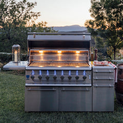 Freestanding Gas Grills American Made Grills Muscle 54" Freestanding Hybrid Grill, 160,000 BTU, Natural Gas or Propane, MUSFS54
