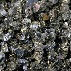 HPC Fire Decorative Fire Pit Glass, 1/4", Reflective or Non-Reflective, Per Pound