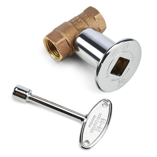 HPC Fire Decorative Key Valve Kit, Angled or Straight, 1/2" or 3/4"