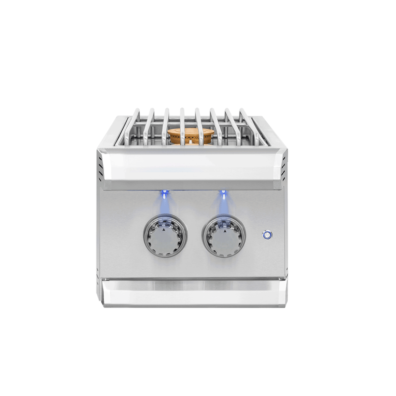 Outdoor Kitchen Appliance Modules American Made Grills Muscle Built-In Double Side Burner, LED Lighting, Lid, MUSSB2