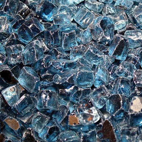 HPC Fire Decorative Fire Pit Glass, 1/4", Reflective or Non-Reflective, Per Pound