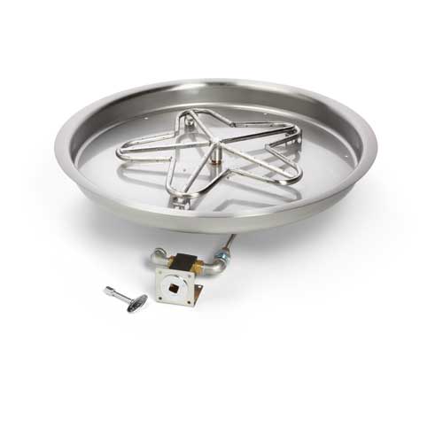 HPC Fire Round Bowl Fire Pit Insert, 13" to 43", Electronic, Push Button or Match Lit