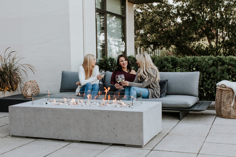 Fire Pits & Fire Tables HPC Fire Sonoma 56" Lightweight Concrete Gas Fire Pit by Dekko
