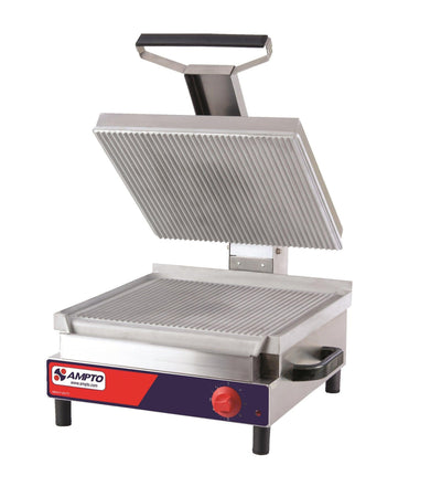 AMPTO SSGE Giant Panini Grill 17-1/4'' x 17'' Ribbed